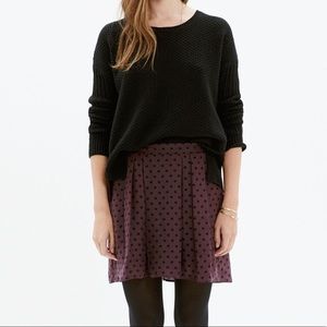 Madewell Premiere Silk Polka Dot skirt